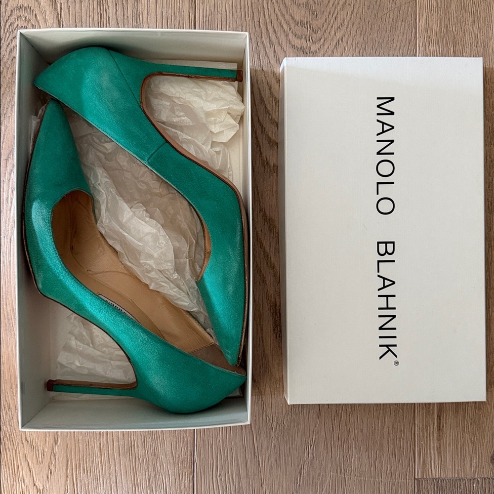 Manolo Blahnik Turquoise Heels
